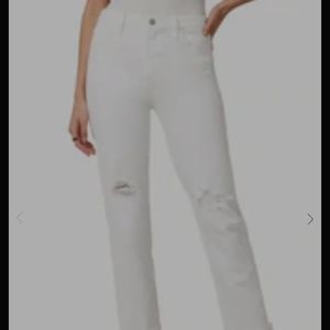 NWT Joe's Jeans white midrise slim tomboy crop "the scout"